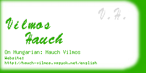 vilmos hauch business card